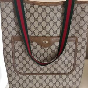 Gucci Sherry Line GG Supreme Coated Canvas Tote - Vintage